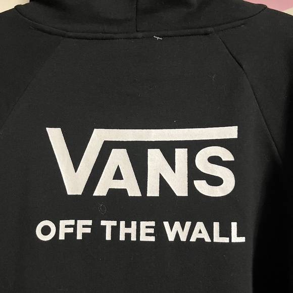 OFF THE WALL VANS FUNDAY HOODIE DRESS BLACK WITH PLAID ACCENTS SWEATER NWT - Picture 6 of 6